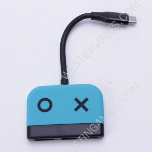 3in1 Type-C 4K 30Hz HD Dock Converter Adapter for Switch and OLED - Blue - Image 2