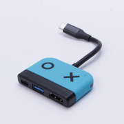 3in1 Type-C 4K 30Hz HD Dock Converter Adapter for Switch and OLED - Blue 05
