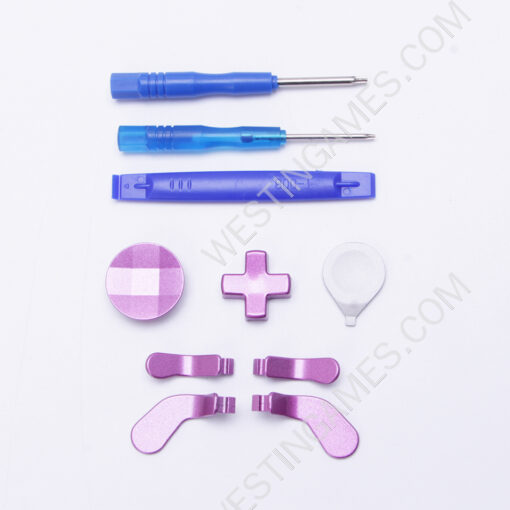New 12Pcs Swap Thumbsticks Grips Metal Magnetic Stick Set for XBOX ONE Elite 2 Controller Full Purple - Image 3
