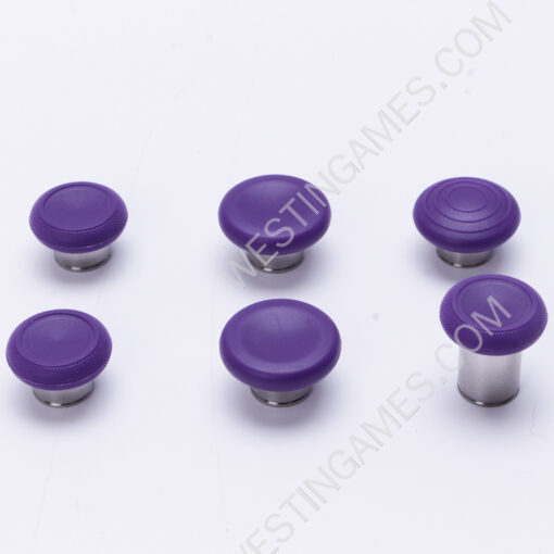 New 12Pcs Swap Thumbsticks Grips Metal Magnetic Stick Set for XBOX ONE Elite 2 Controller Full Purple - Image 5