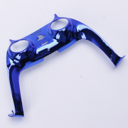 Mirror Chrome Decorative Strip Handle PC Shell Cover For PS5 Gamepad Controller - Deep Blue