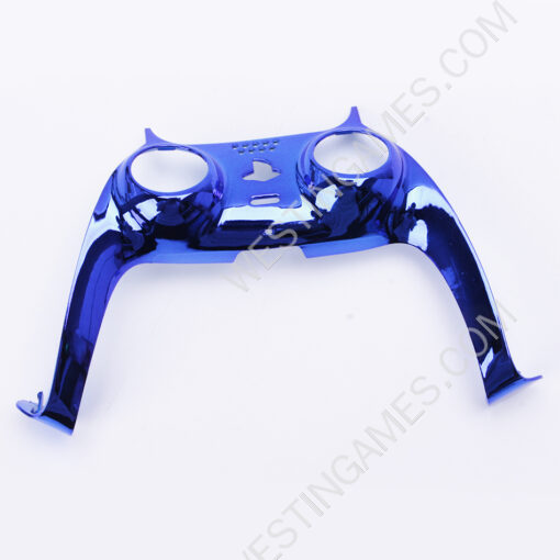 Mirror Chrome Decorative Strip Handle PC Shell Cover For PS5 Gamepad Controller - Deep Blue - Image 2
