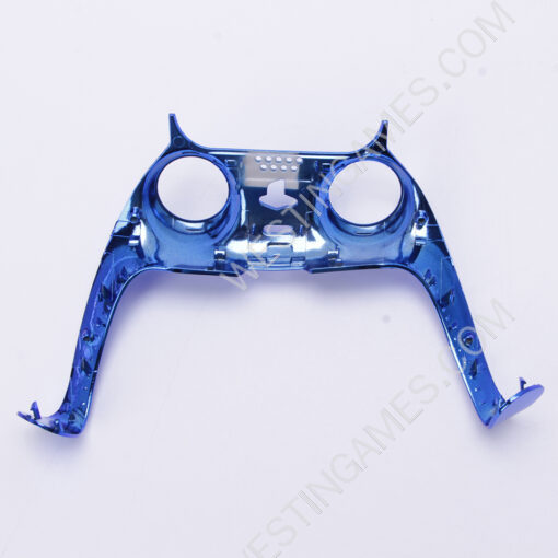 Mirror Chrome Decorative Strip Handle PC Shell Cover For PS5 Gamepad Controller - Deep Blue - Image 5