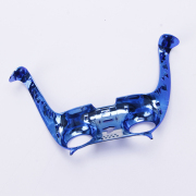 Mirror Chrome Decorative Strip Handle PC Shell Cover For PS5 Gamepad Controller - Deep Blue 06