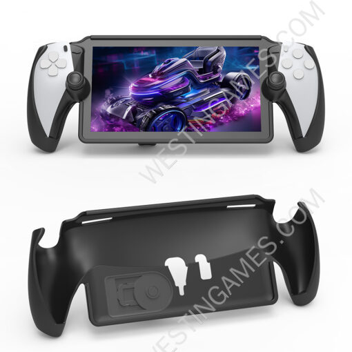 Protective Soft Tpu Grip Cover Case with Kickstand for PS5 Portal - Black - Image 5
