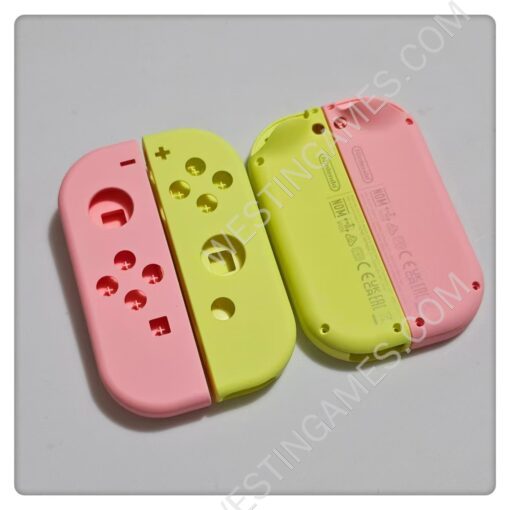 Original Left and Right Housing Cover Case with SL SR Button Set for Nintendo switch Joy-con - Pink and Yellow