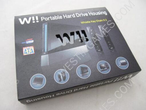 Mini Wii Console Shaped USB 2.0 2.5" SATA Portable Hard Drive HDD Housing Shell Black