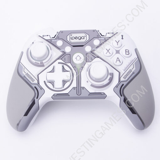 RGB Wireless Game Controller Dual Motor Vibration Turbo Bluetooth Gamepad iPEGA PG-9666 for Switch PS3/PS4 Android iOS PC - White - Image 4