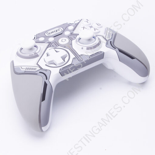 RGB Wireless Game Controller Dual Motor Vibration Turbo Bluetooth Gamepad iPEGA PG-9666 for Switch PS3/PS4 Android iOS PC - White - Image 6