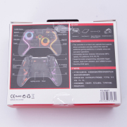 RGB Wireless Game Controller Dual Motor Vibration Turbo Bluetooth Gamepad iPEGA PG-9666 for Switch PS3/PS4 Android iOS PC - Transparent Black 02