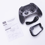 RGB Wireless Game Controller Dual Motor Vibration Turbo Bluetooth Gamepad iPEGA PG-9666 for Switch PS3/PS4 Android iOS PC - Transparent Black 03