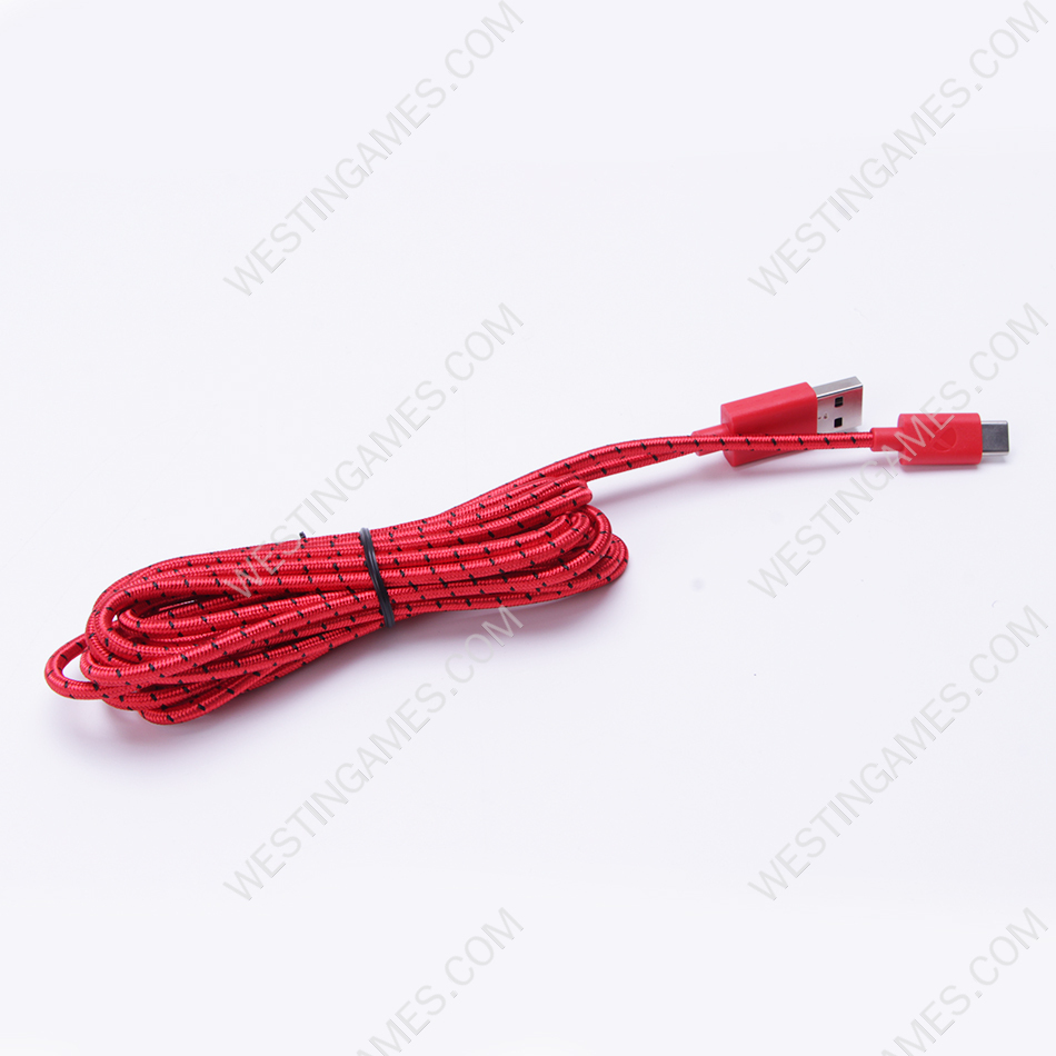 Original 9ft Braided Type-C USB Charging Cable Cord for Xbox One Elite Controller 2Gen Red - Image 2