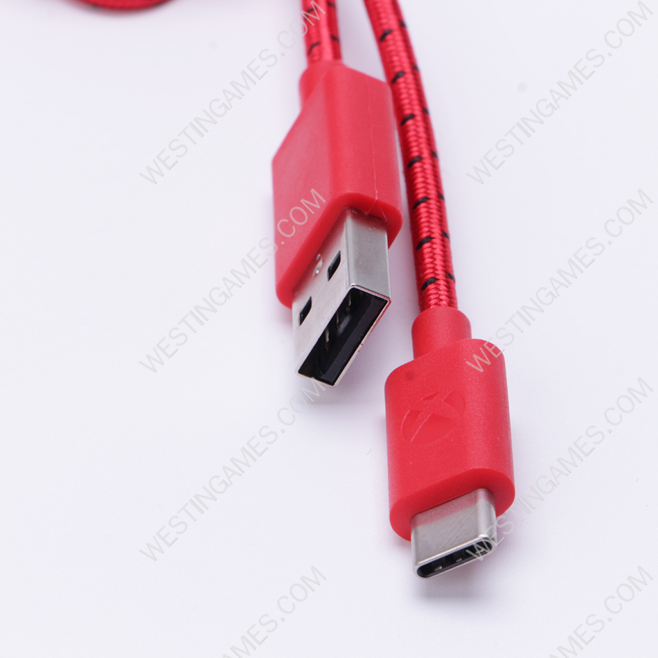 Original 9ft Braided Type-C USB Charging Cable Cord for Xbox One Elite Controller 2Gen Red - Image 4