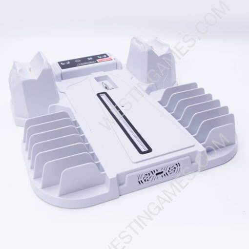 Multifunctional Heat Dissipation Base with Seat Charging and Game Disc Storage Rack GP-521 for For PS5 Slim host White - Image 6