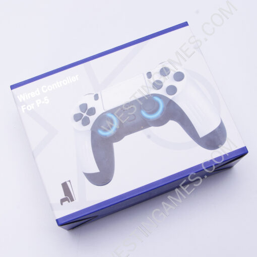 Multi-function Wired Gamepad with Asymmetric Dual Motor Vibration Headphone Jack and Speaker for P5S Console