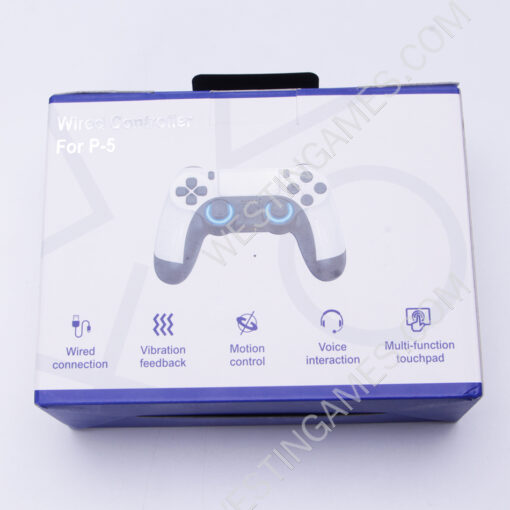 Multi-function Wired Gamepad with Asymmetric Dual Motor Vibration Headphone Jack and Speaker for P5S Console - Image 2