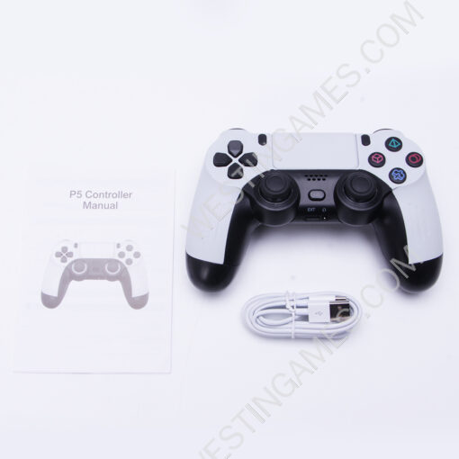 Multi-function Wired Gamepad with Asymmetric Dual Motor Vibration Headphone Jack and Speaker for P5S Console - Image 3