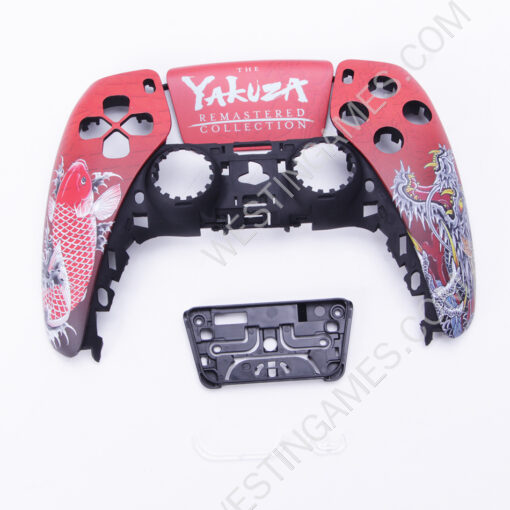Replacement Fashion Top and Buttom with Touch Pad Housing Shell Cover for PS5 v2.0 v3.0 Controller - Yakuza - Image 2