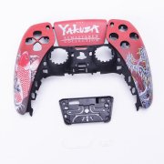 Replacement Fashion Top and Buttom with Touch Pad Housing Shell Cover for PS5 v2.0 v3.0 Controller - Yakuza 02