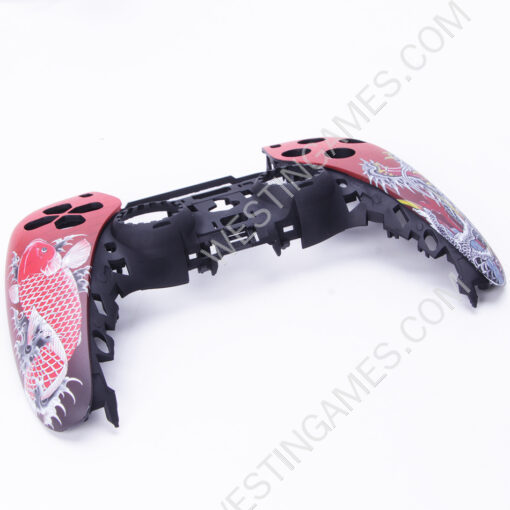 Replacement Fashion Top and Buttom with Touch Pad Housing Shell Cover for PS5 v2.0 v3.0 Controller - Yakuza - Image 4