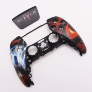 Replacement Fashion Top and Buttom with Touch Pad Housing Case Cover for PS5 v2.0 v3.0 Controller - Diablo 4