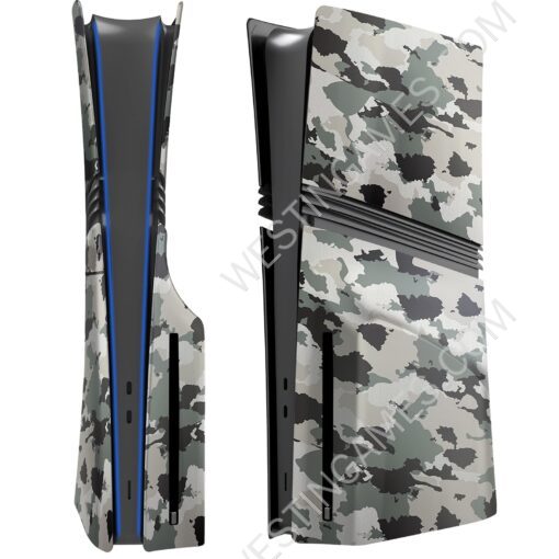 Replacement Limited Shockproof ABS Replacement Shell Cover for PS5 DE System - Camouflage Grey