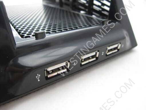 USB Powered 2-Mode Cooling Fan External Stand with USB 3-Port Hub for Xbox360 Slim - Image 4