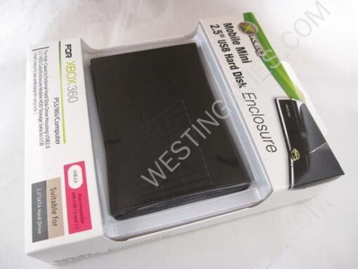 Mobile Mini 2.5 inch USB Hard Disk Case Enclosure Black for Xbox360 & XBOX360 Slim