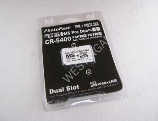 PhotoFast CR-5400 Dual-Slot SDHC MicroSD/TF to MS Pro Duo Adapter for PSP/PS3 (Simple Pack)