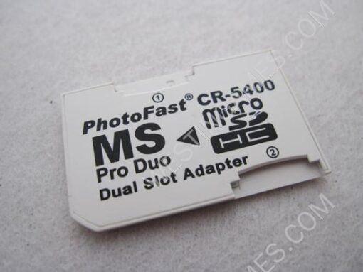PhotoFast CR-5400 Dual-Slot SDHC MicroSD/TF to MS Pro Duo Adapter for PSP/PS3 (Simple Pack) - Image 2
