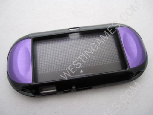 Protect Plastic Aluminum Cover Case for Playstation Vita PSVita - Purple - Image 2