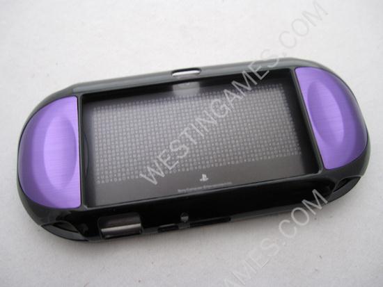 Protect Plastic Aluminum Cover Case for Playstation Vita PSVita - Purple - Image 2