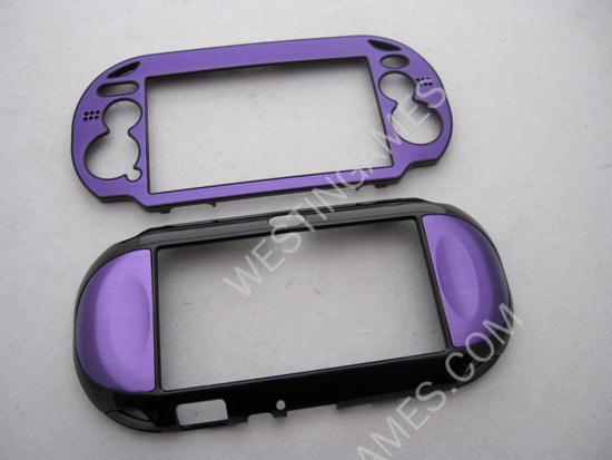 Protect Plastic Aluminum Cover Case for Playstation Vita PSVita - Purple - Image 3