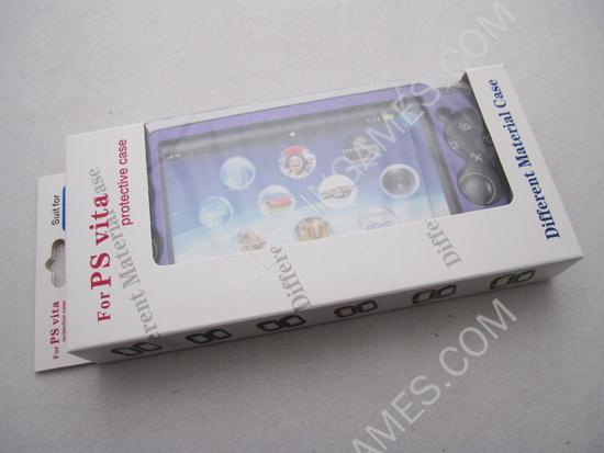 Protect Plastic Aluminum Cover Case for Playstation Vita PSVita - Purple - Image 4