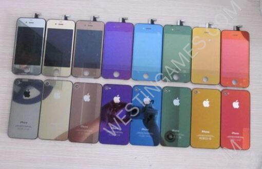 Front Mirror Lcd Screen + Touch Screen Digitizer Assembly with Back Cover for iphone 4S (Colourful)