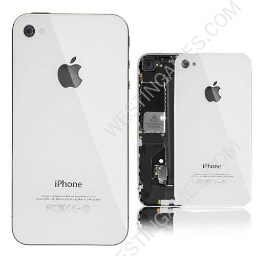 Replacement iPhone 4 4G Glass Back Cover - White (OEM) - Image 3