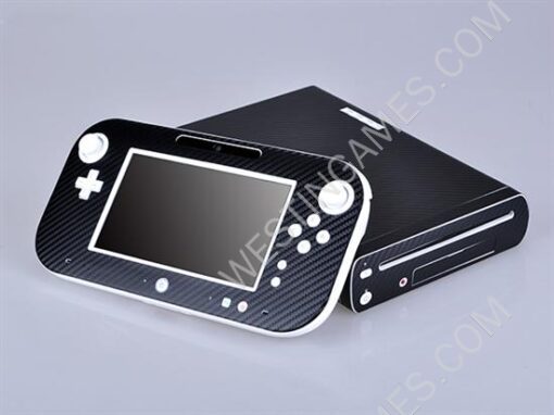 Complete Carbon Fiber Skin Sticker for WII U Console & GamePad - 4 Colors