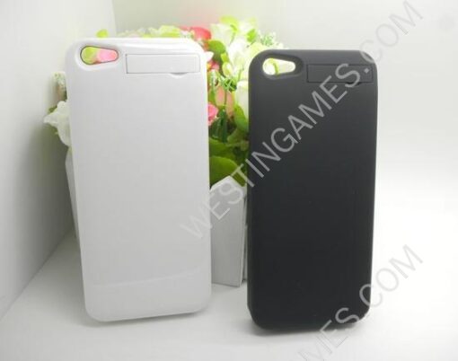 3200mAh External Backup Battery Power Pack Case for iPhone 5 / 5S - Black/White - Image 3