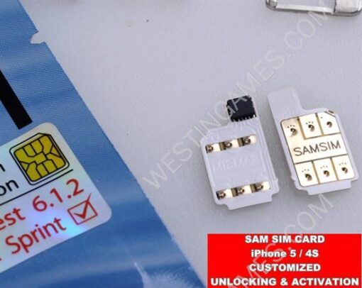 Samsim Sam Sim Unlock Sim Card with Activation Support iPhone 5/4S iOS 6.12 WCDMA 3G - Image 2