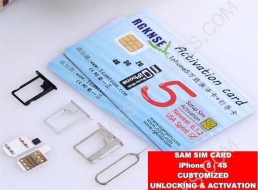 Samsim Sam Sim Unlock Sim Card with Activation Support iPhone 5/4S iOS 6.12 WCDMA 3G - Image 4