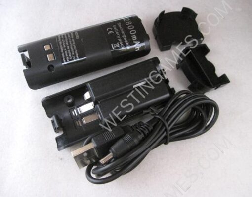 Wii Blue Light Double Charge Station Compatible with Motion Plus - Black - Image 2