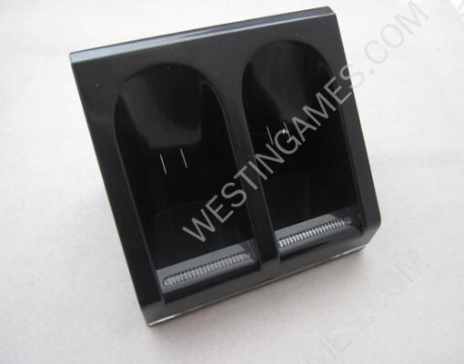 Wii Blue Light Double Charge Station Compatible with Motion Plus - Black - Image 3