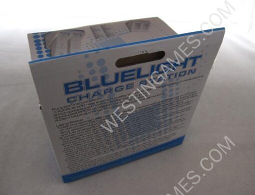 Wii Blue Light Double Charge Station Compatible with Motion Plus - Black - Image 5