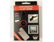 LX-U002 3 in 1 Universal Lens Clip w/ Fisheye, Macro and Wide Angle for iPhone/Samsung/ iPad - Red 04