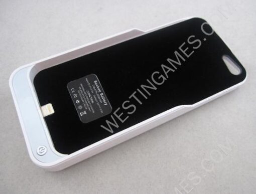 3200mAh External Backup Battery Power Pack Case for iPhone 5 / 5S - Black/White - Image 5