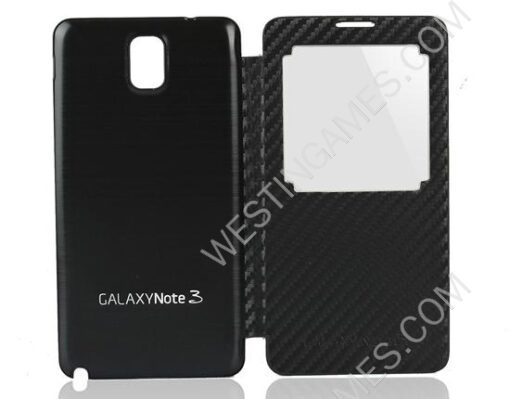 Metal Silk Housing Cover Battery Back Door Leather Case for Galaxy Note III 3 - 10 Themes - Image 2