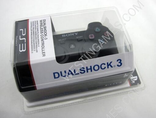 Original Sony PS3 Wireless Controller Dualshock Sixaxis With Packing - Black (Refurbished)