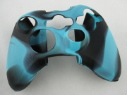 Silicone Protective Case for Xbox 360 Controller Blue/Black (Nude Packs)