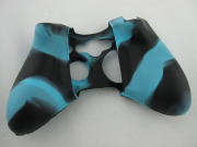 Silicone Protective Case for Xbox 360 Controller Blue/Black (Nude Packs) 02