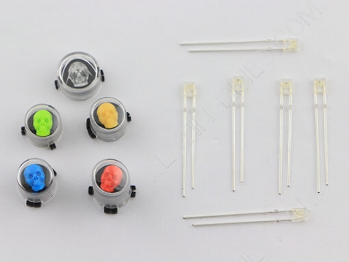 ABXY LED Light Up Buttons Joystick for Xbox One Controller - Skull Ghost - Image 2